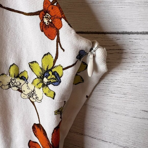 Zara Dress Womens Size Small White Floral Sleeveless Cottagecore Side Zipper - Picture 9 of 16